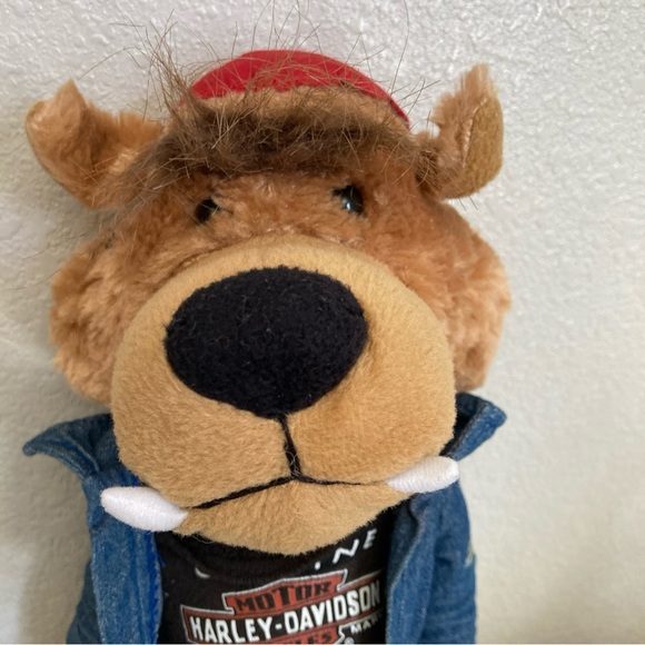 HARLEY DAVIDSON ROAD WOLF 14" PLUSH ROAD HOGS MOTORCYCLE CLUB JACKET RARE HTF - Picture 2 of 9